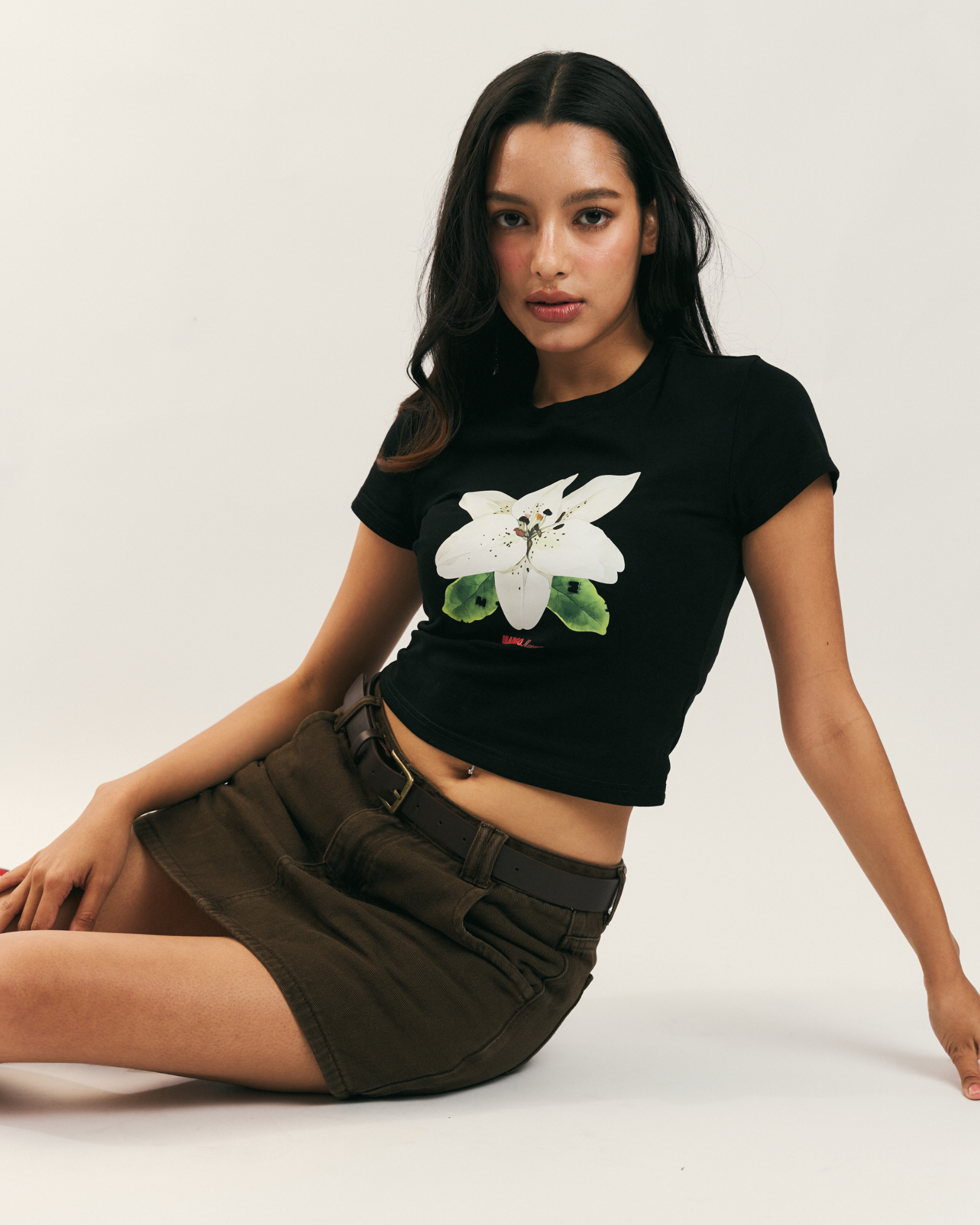 "Lily" Baby Tee (Black)