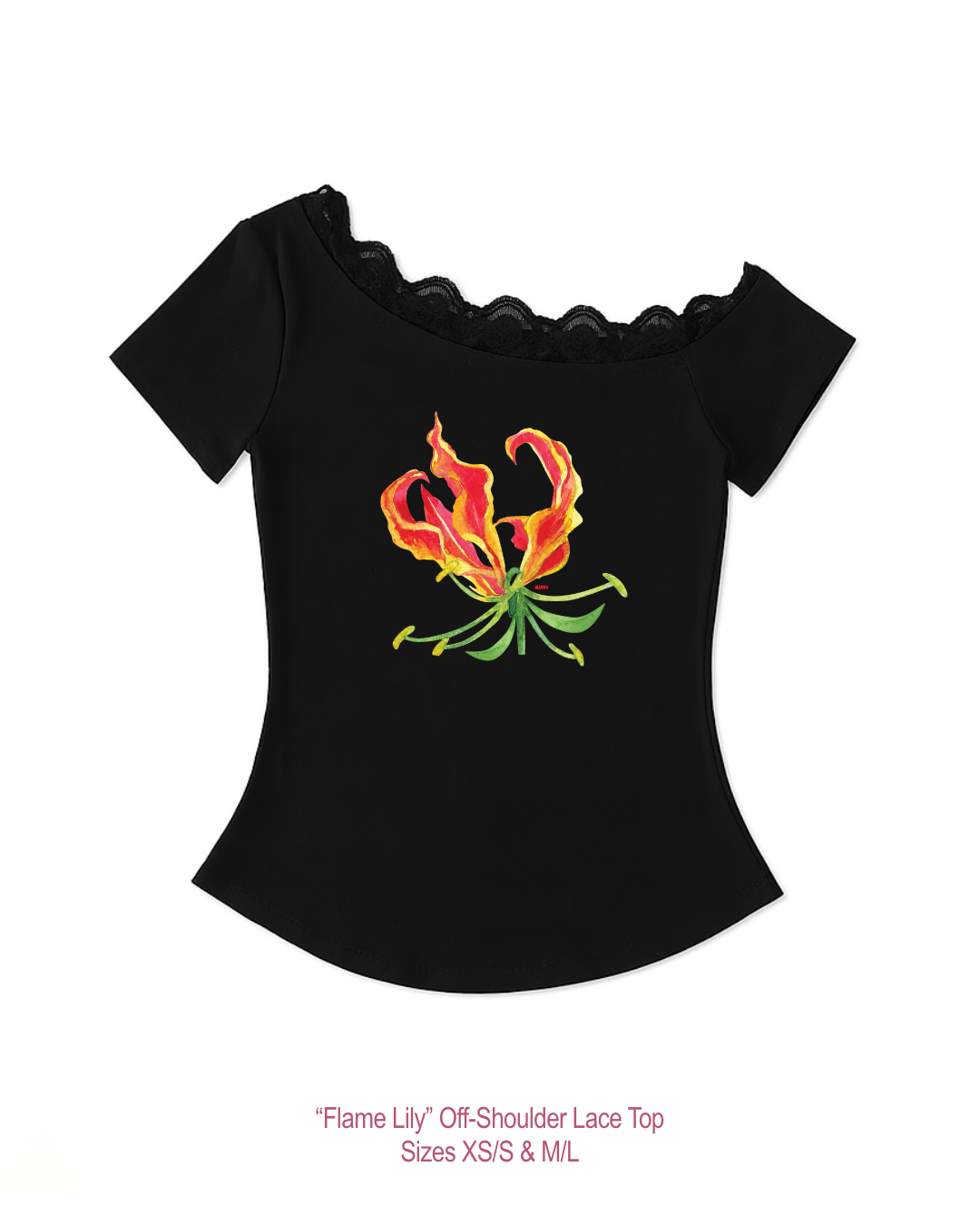 Gloriosa Lace Top - Black