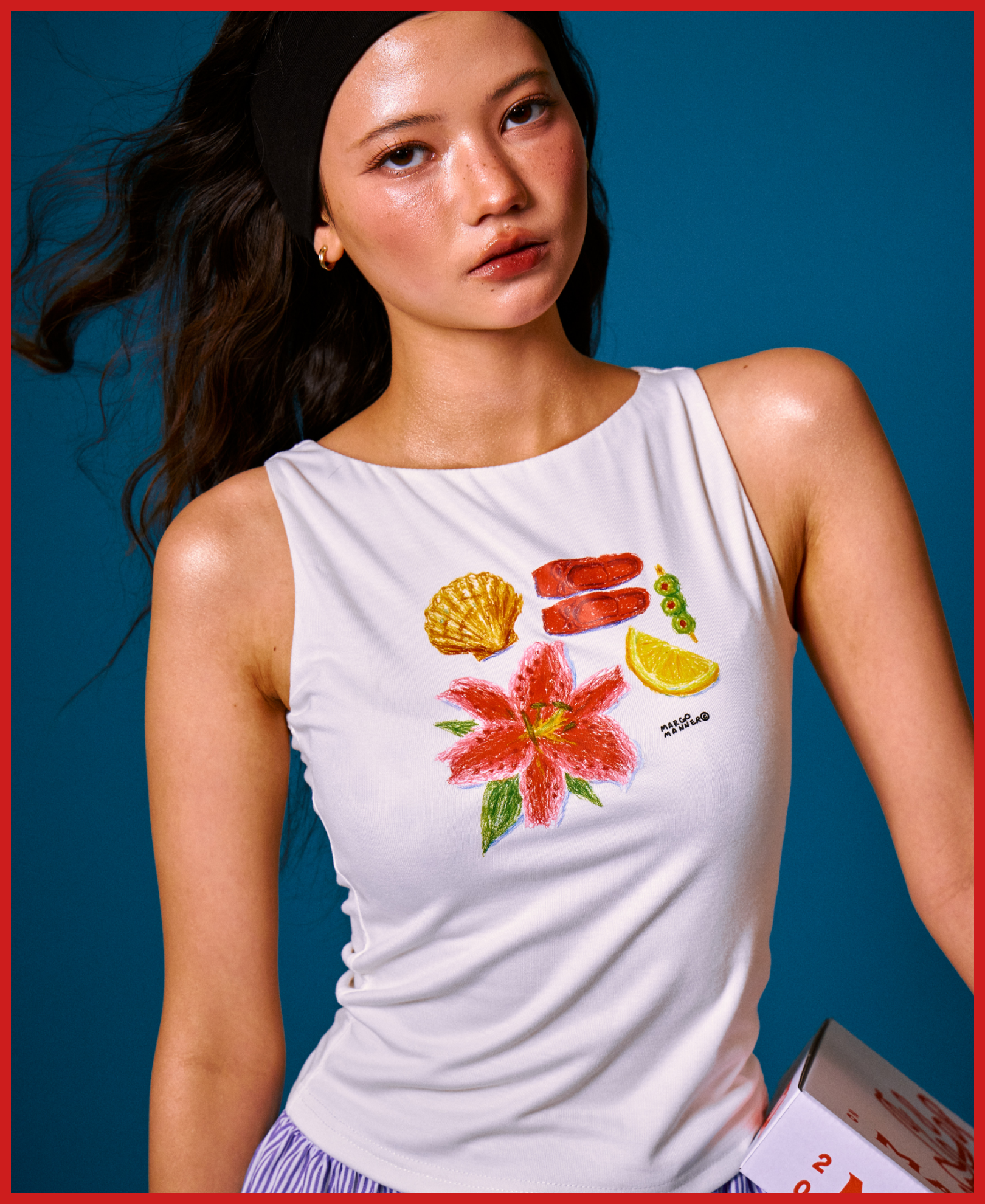 Beach Icons Boatneck Tank