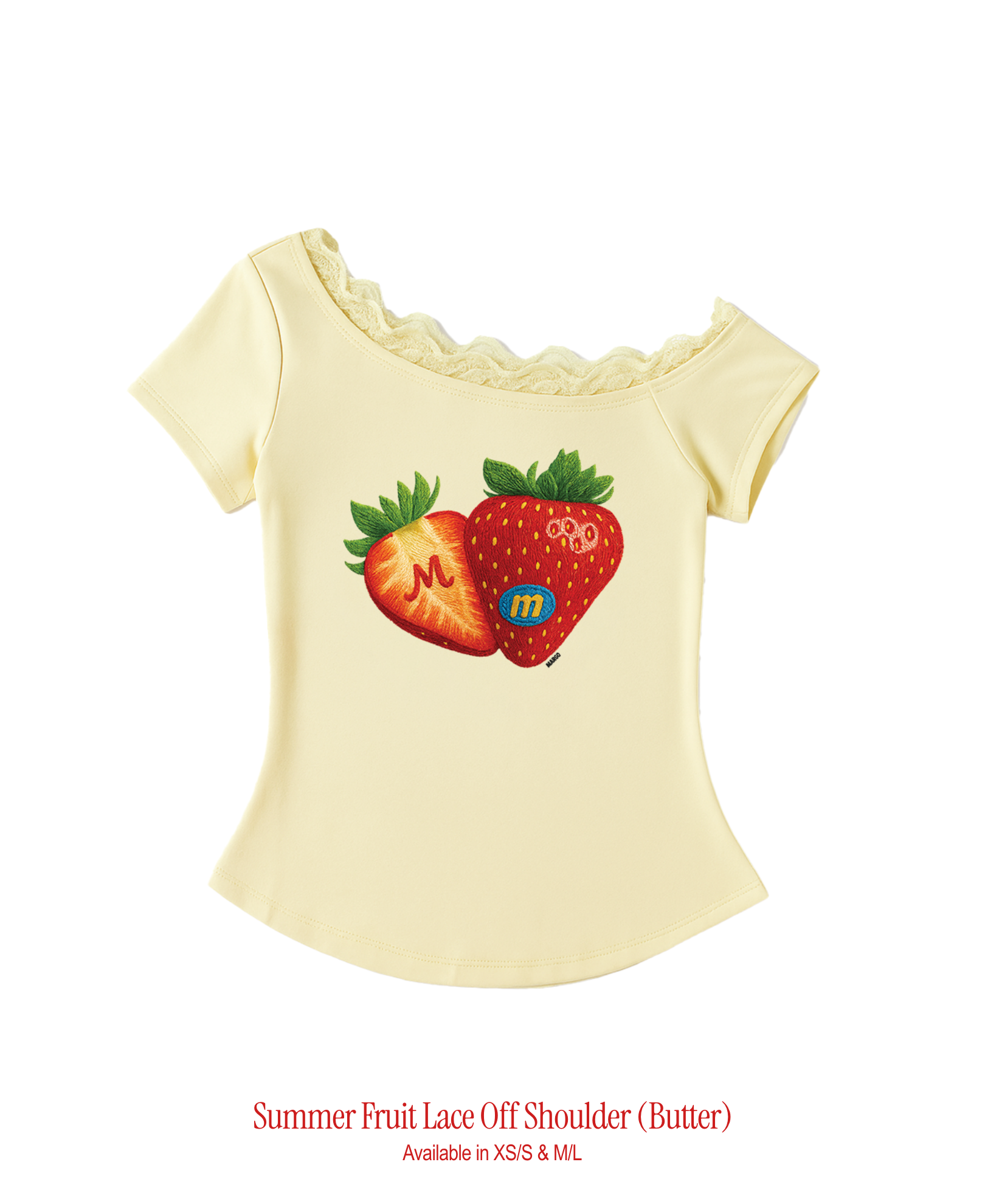 [Backorder] Summer Berry Lace Top - Butter
