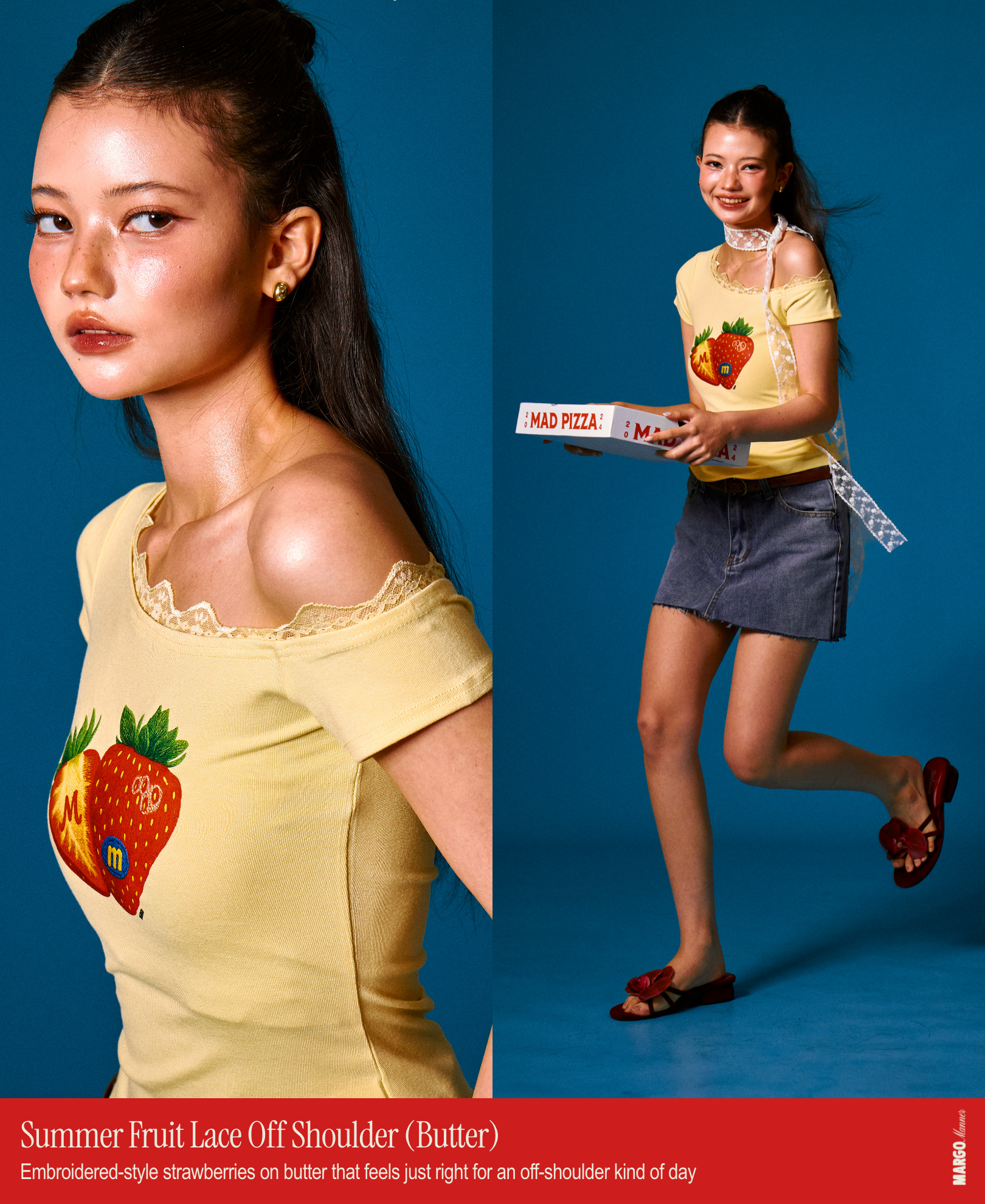 Summer Berry Lace Top - Butter