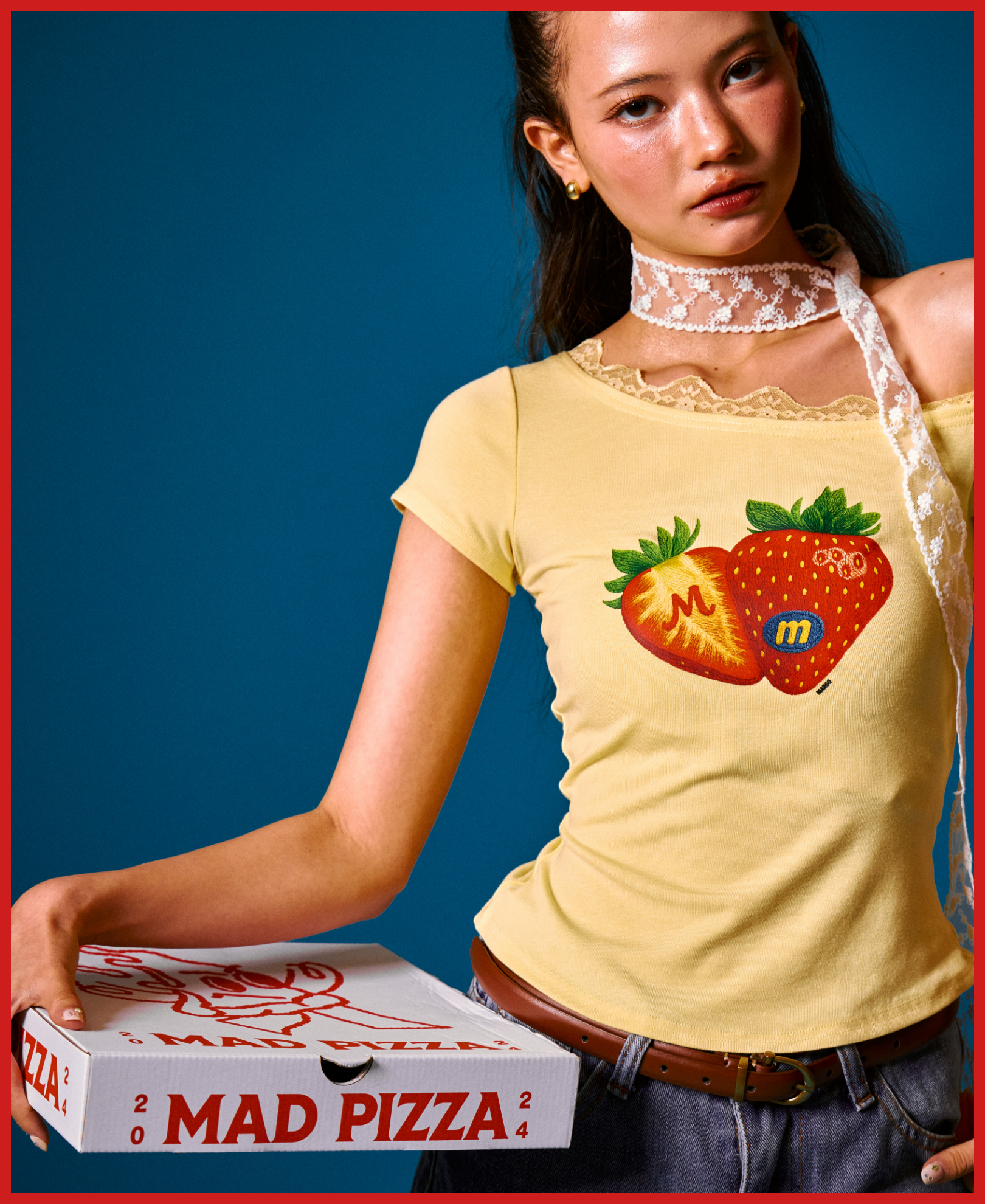 Summer Berry Lace Top - Butter