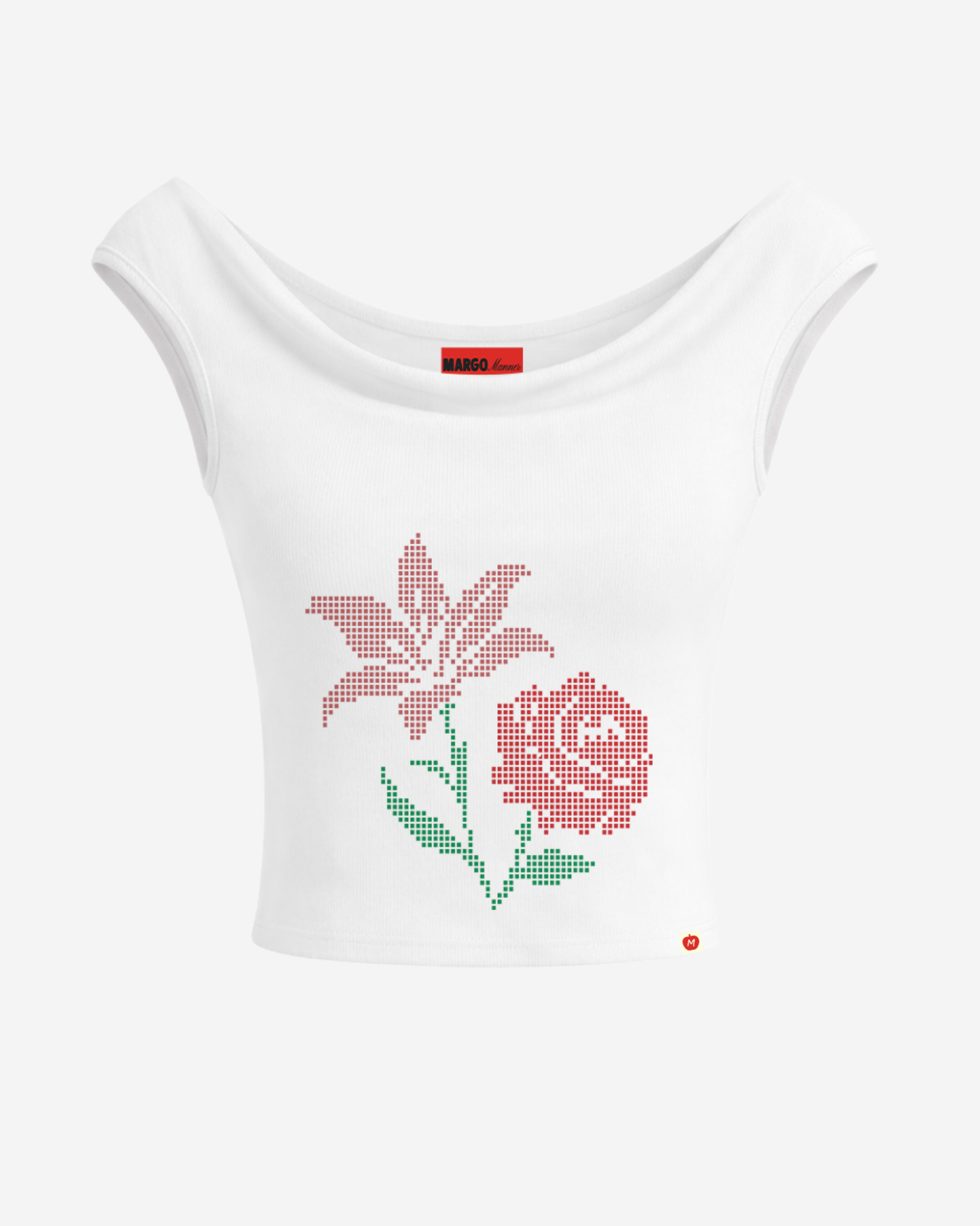 Valentine Open-Back Cap Sleeve Top (White)