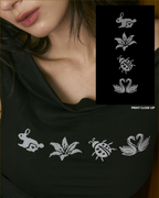 [ETA: END AUG] Fauna Open-Back Cap Sleeve Top in Black (Backorder)