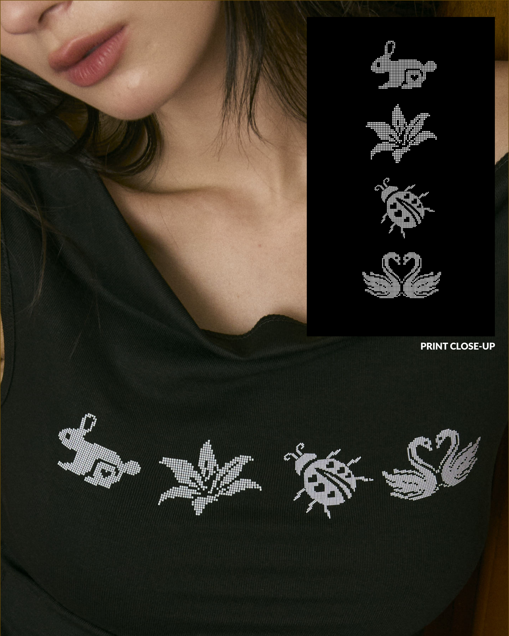 Fauna Open-Back Cap Sleeve Top (Black)