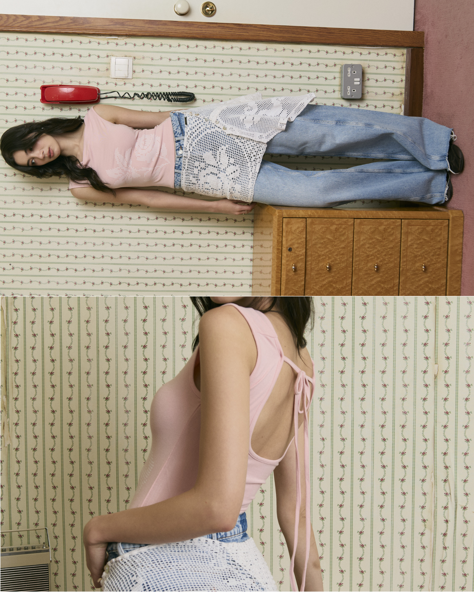 Valentine Open-Back Cap Sleeve Top (Soft Pink)