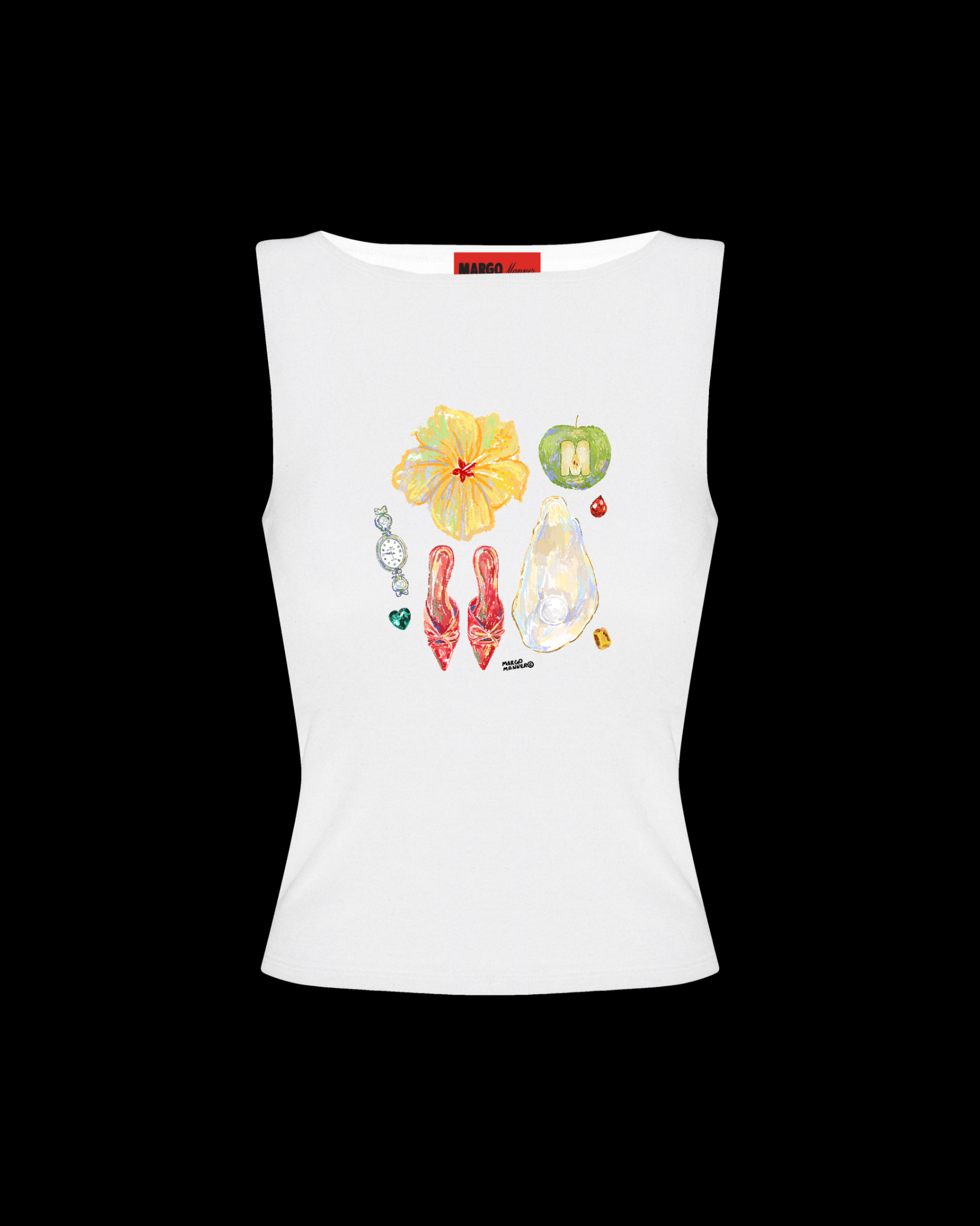 "Beauty Around Me" Boatneck Tank (Crayon Ver.)