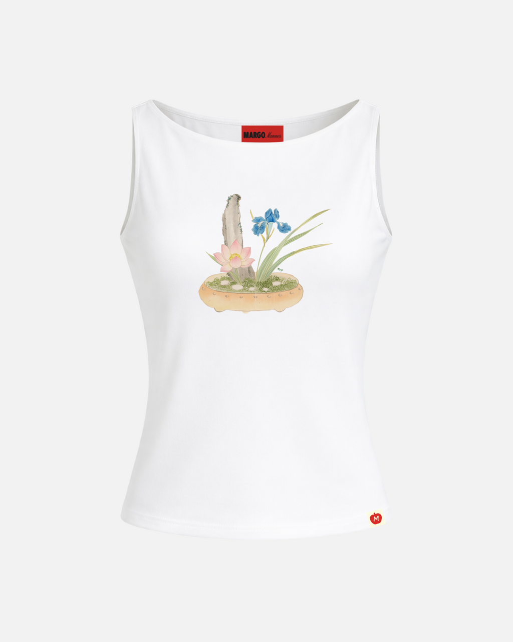 Bonsai Lily Boatneck Tank (White)