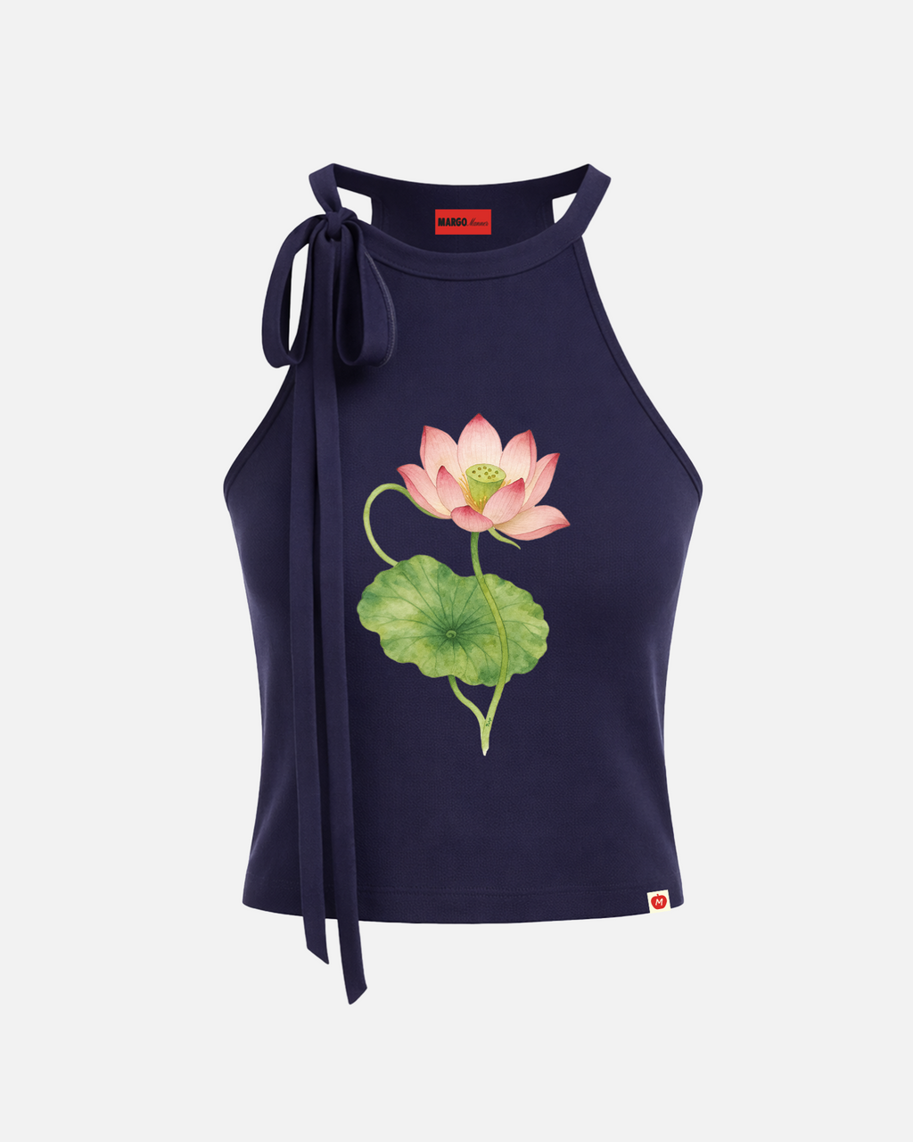 Waterlily Halter Top (Navy)