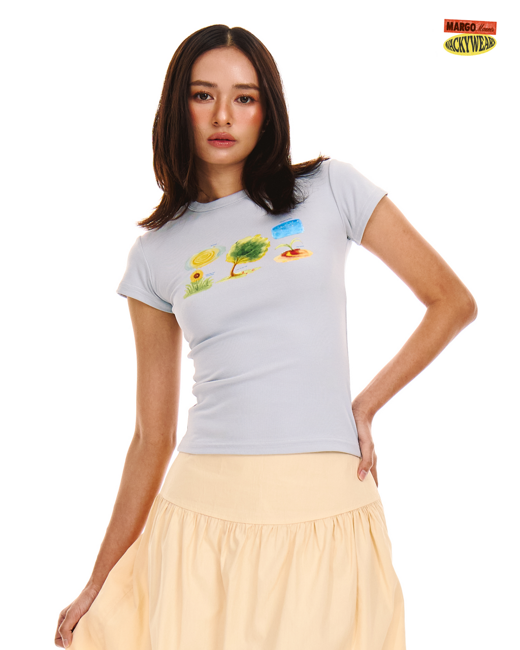 Nature's Wonders Baby Tee (Powder Blue)