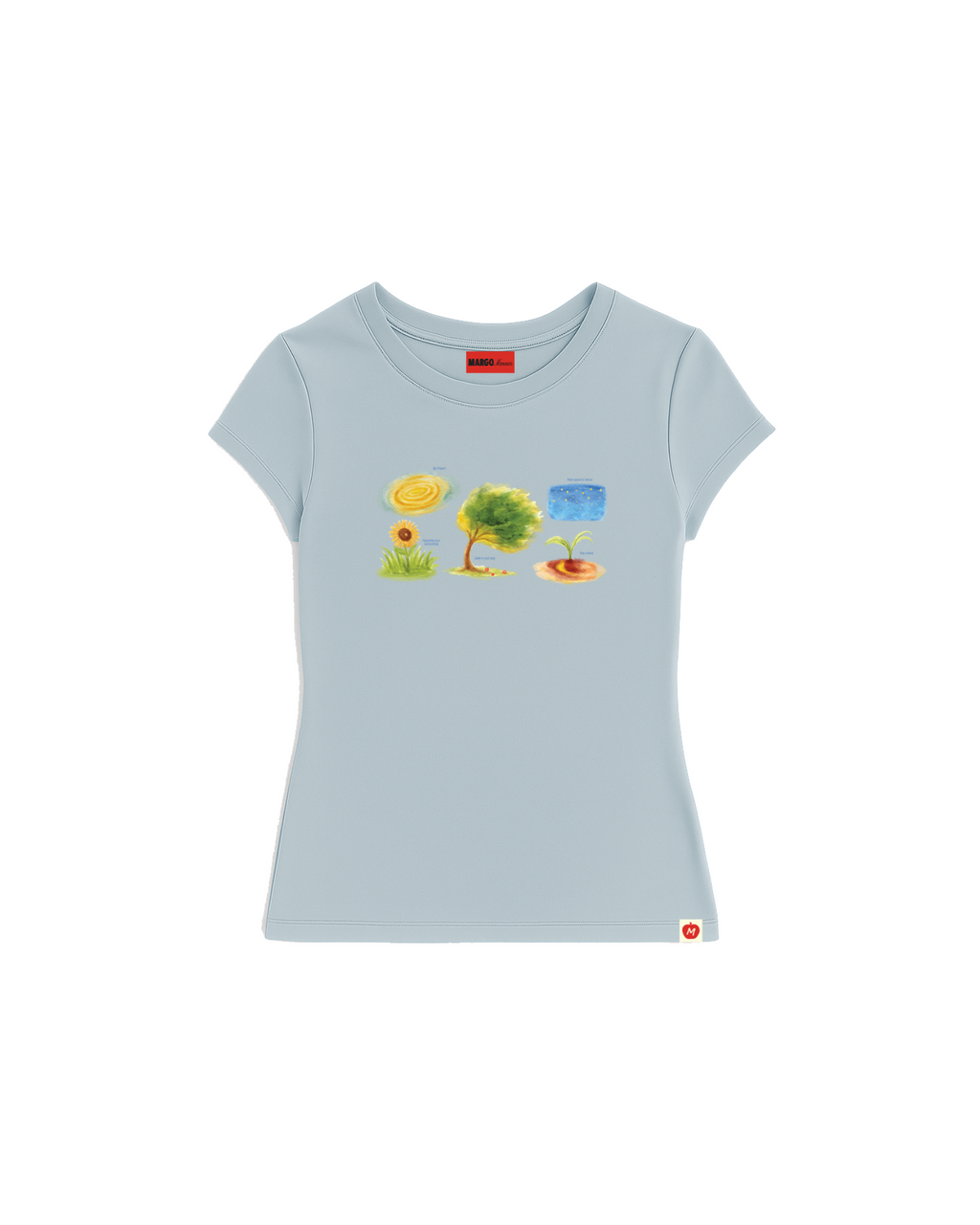 Nature's Wonders Baby Tee (Powder Blue)