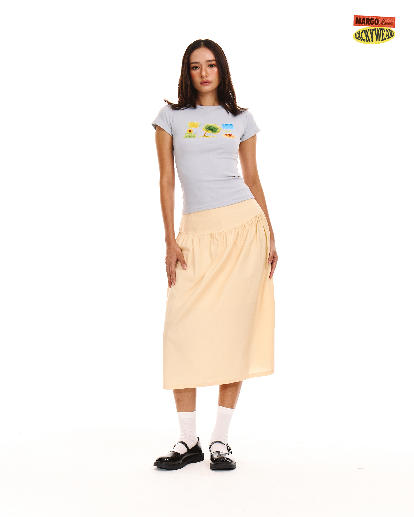 Nature's Wonders Baby Tee (Powder Blue)