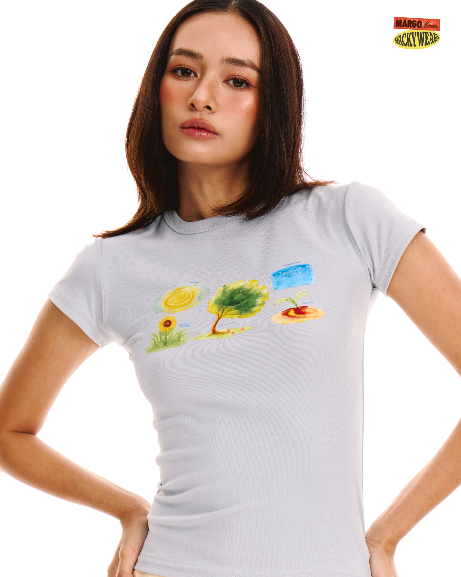 Nature's Wonders Baby Tee (Powder Blue)