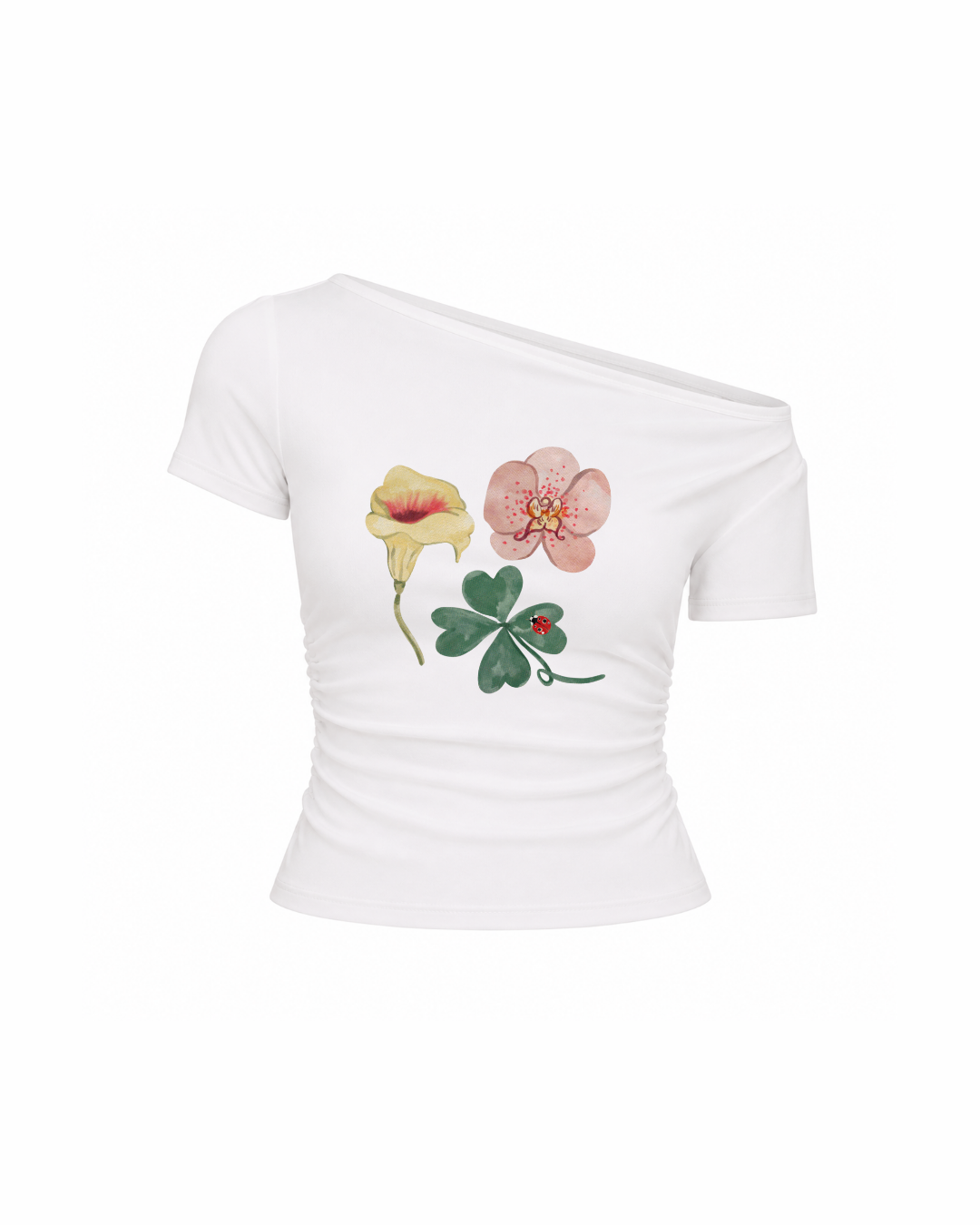 Lucky Girl Off-Shoulder Lounge Tee