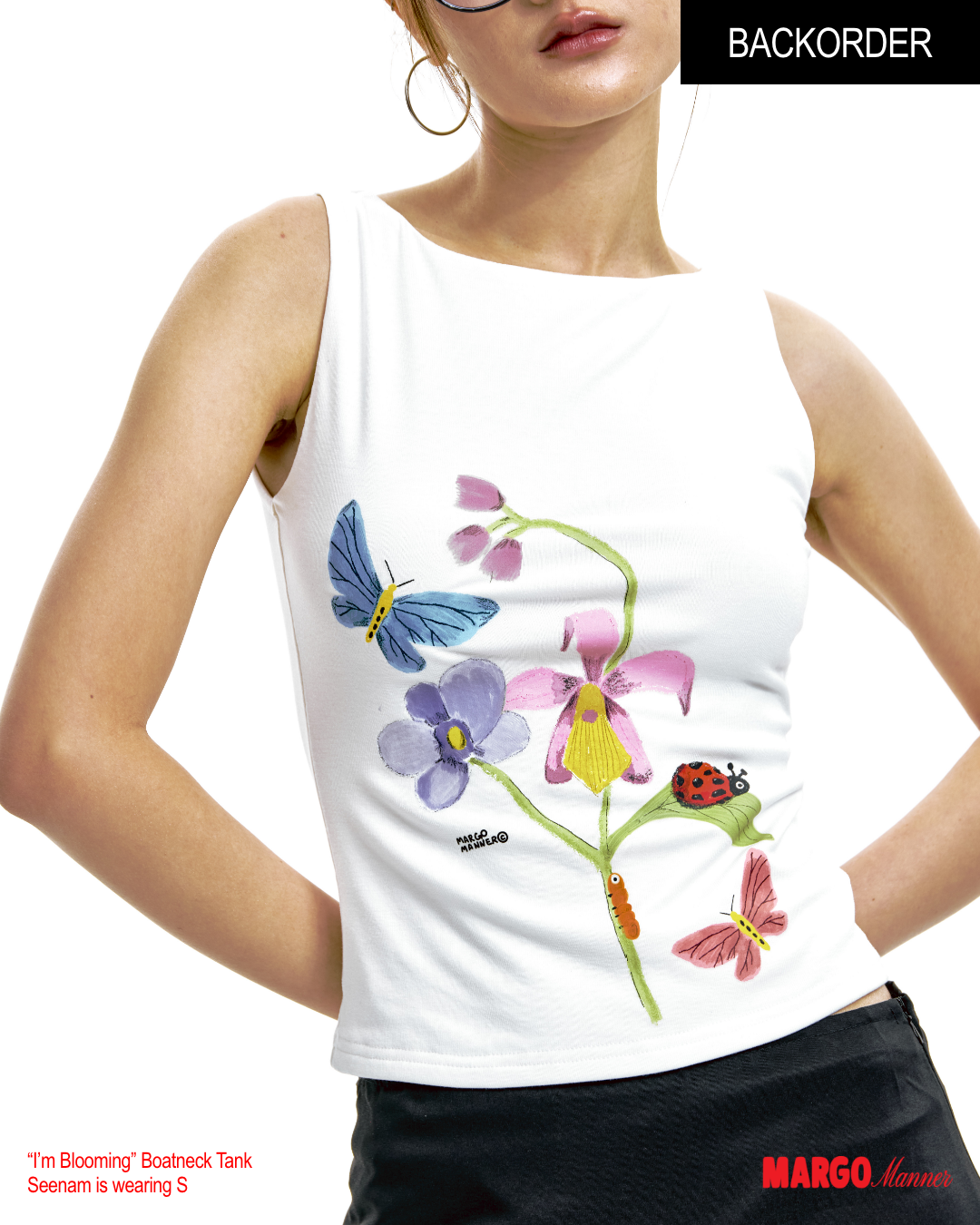 "I'm Blooming" Boatneck Tank (Backorder)