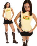 Garden Fairy Ruched Boatneck Tank (Butter)