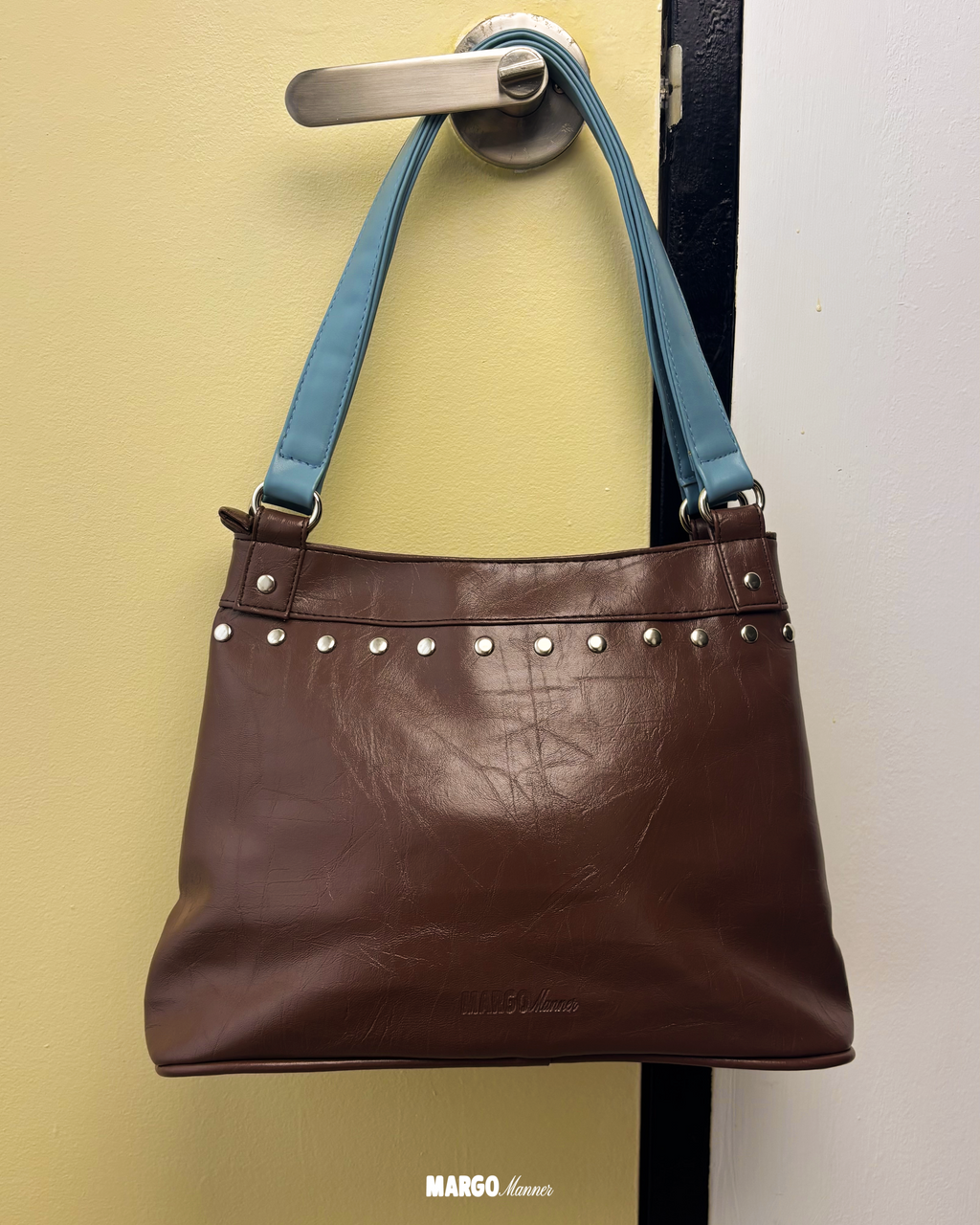 Muse Studded Shoulder Bag (Espresso)