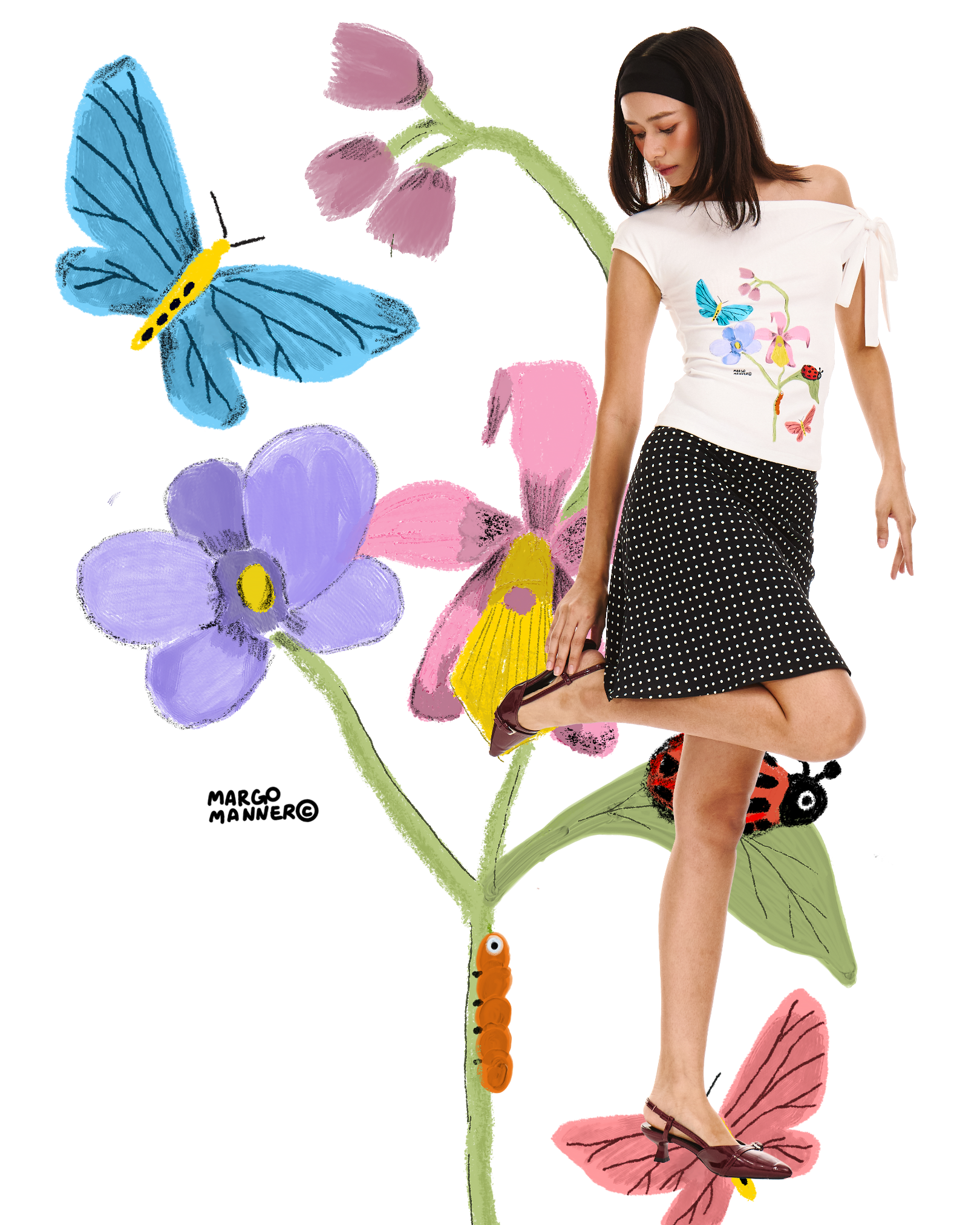 [Backorder] I'm Blooming 2-Way Top (White)