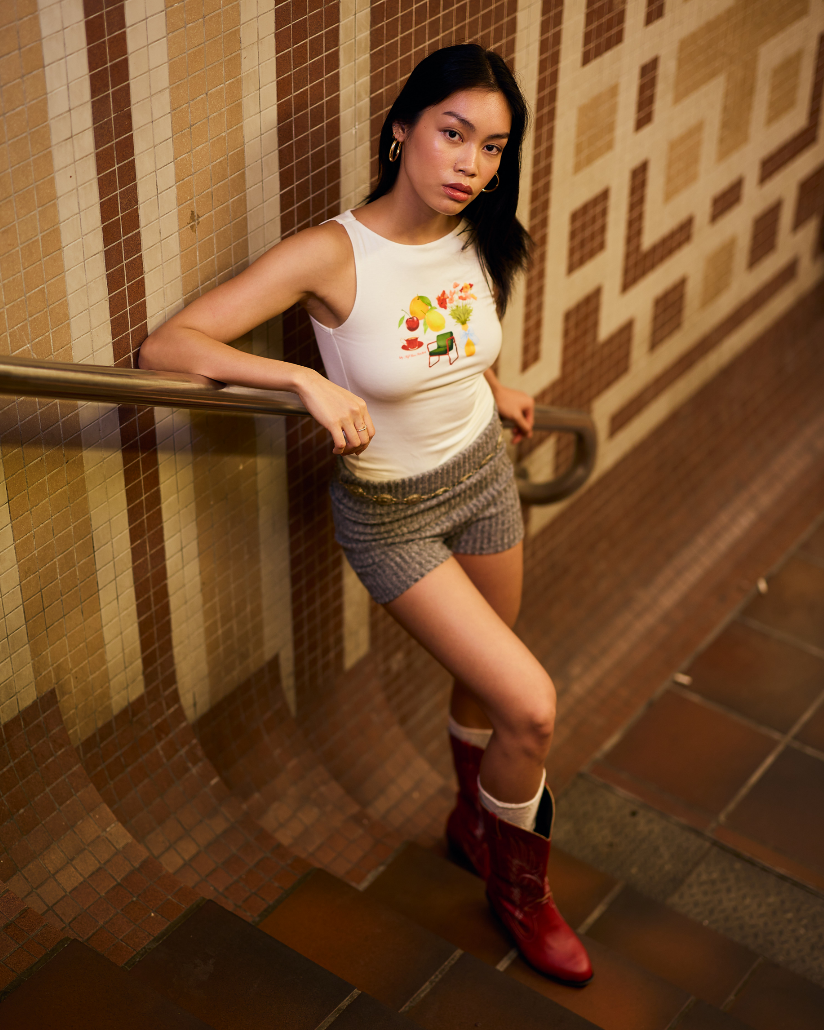 "Self-Care Routine" Boatneck Tank (White)