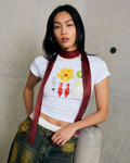 "Beauty Around Me" Baby Tee (White)