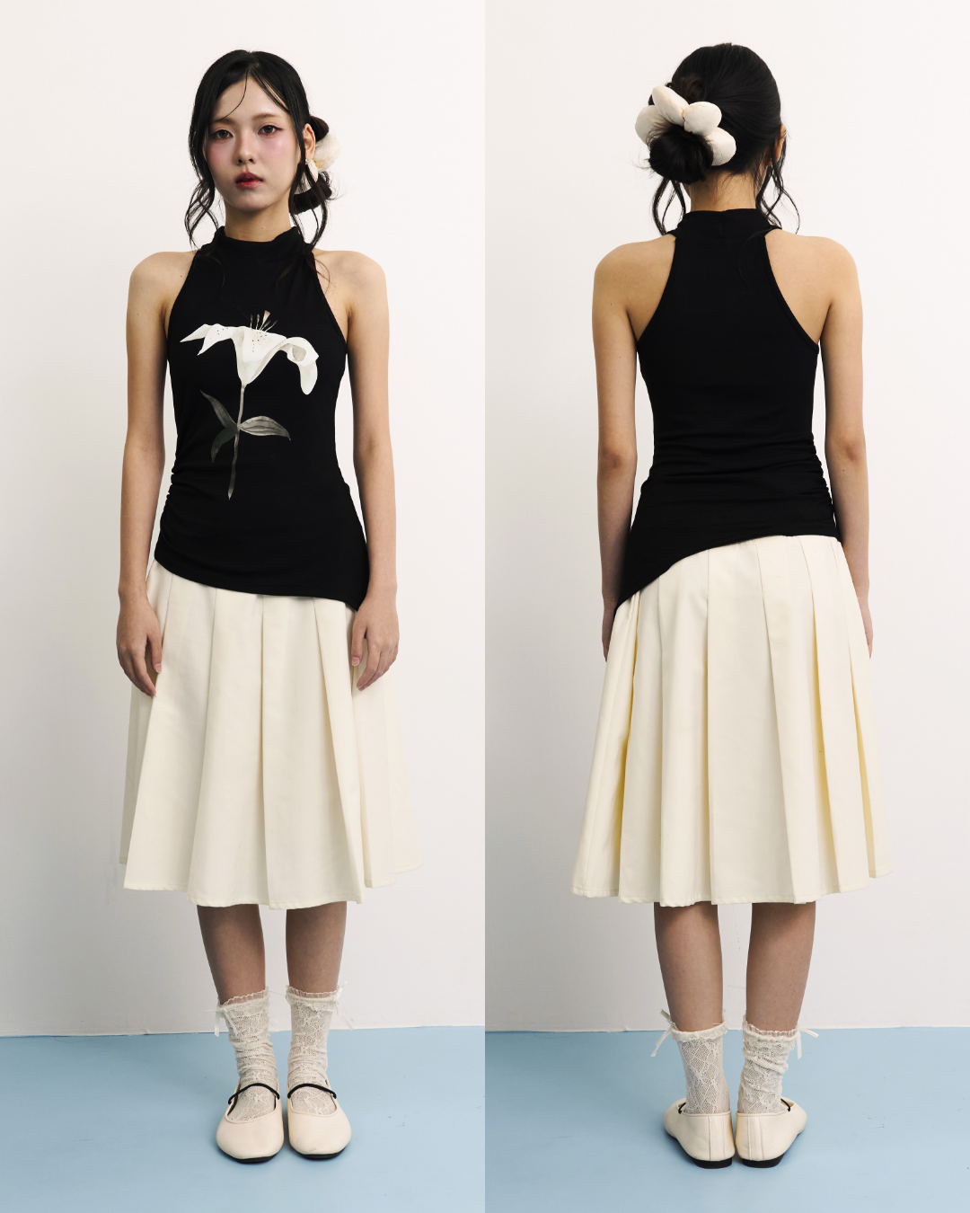 [ETA: END AUG] Rosa Halter Top in Black (Backorder)