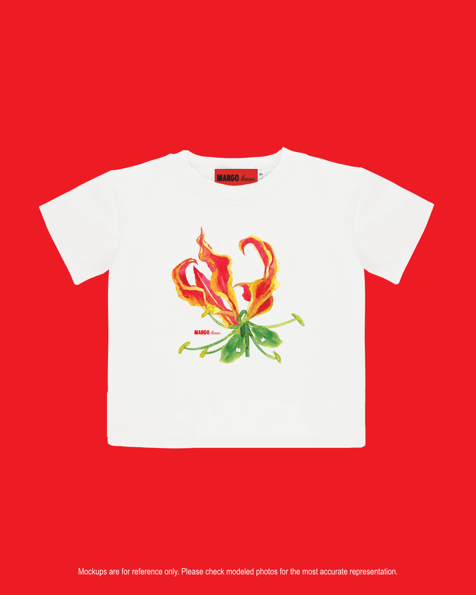 "Gloriosa" Baby Tee (White)