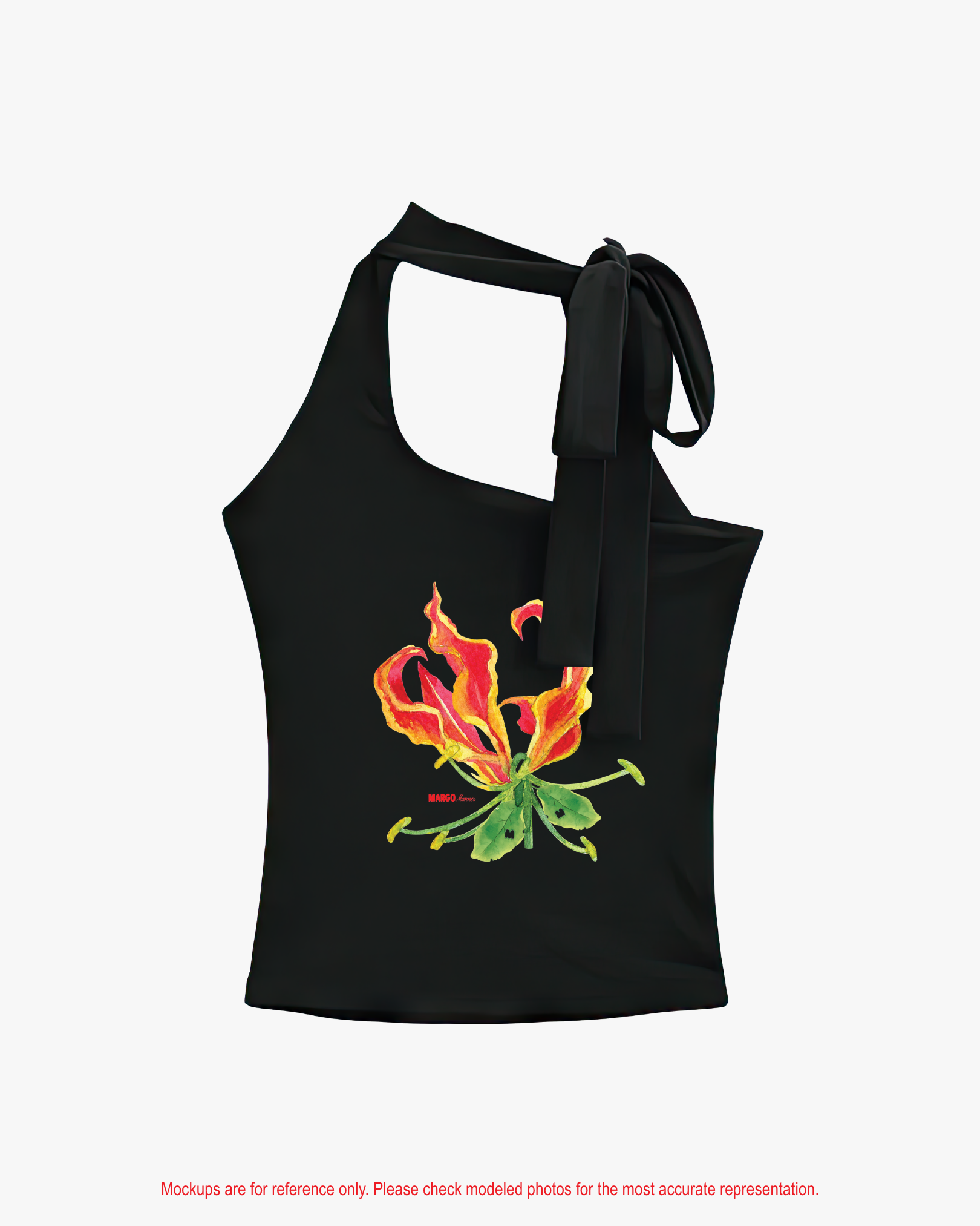"Gloriosa" Halter Top (Black)