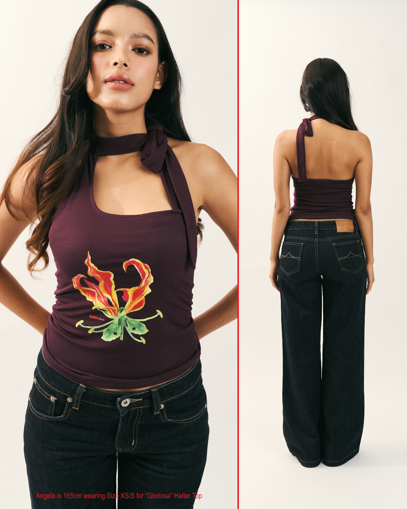 "Gloriosa" Halter Top (Purple)
