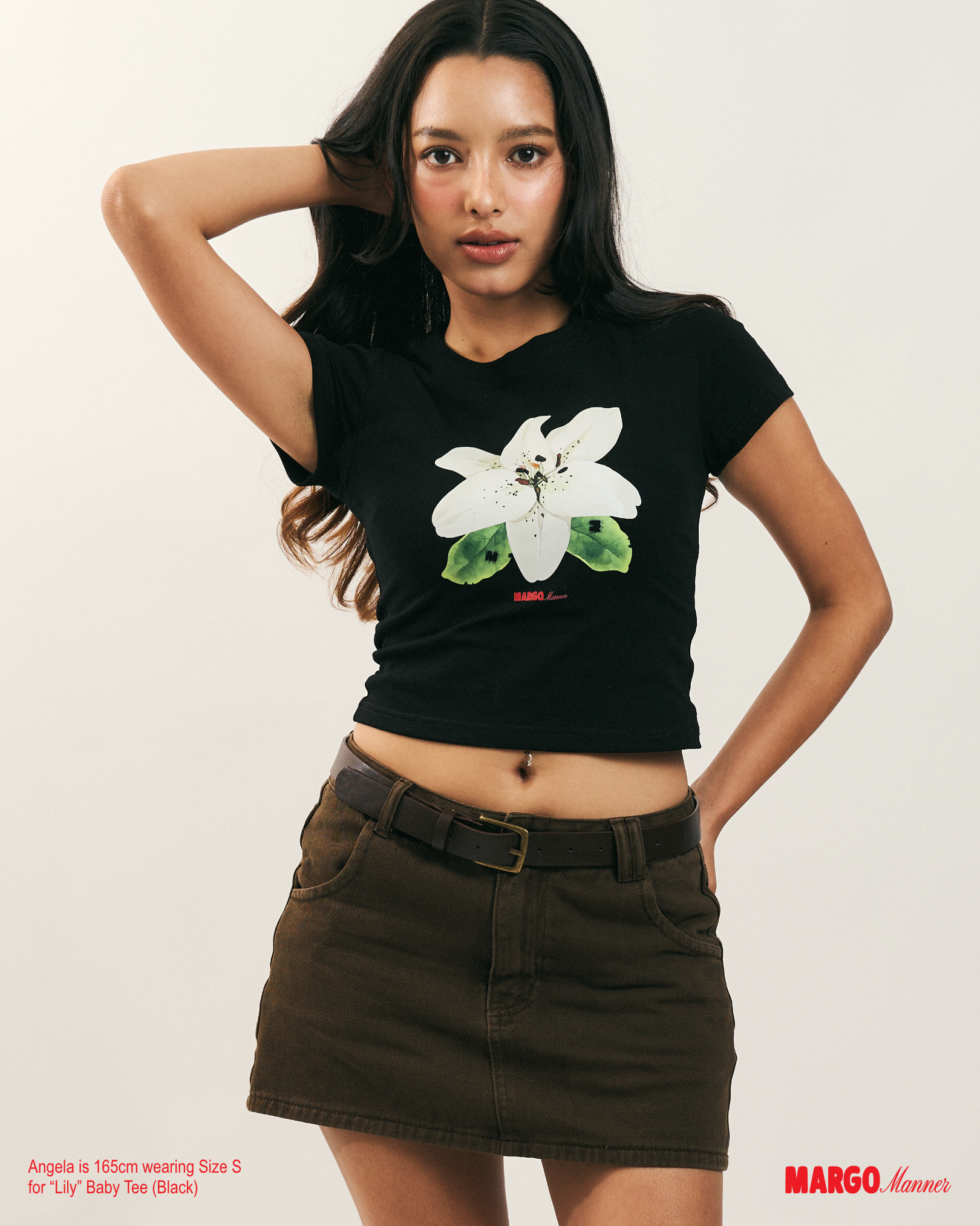 "Lily" Baby Tee (Black)