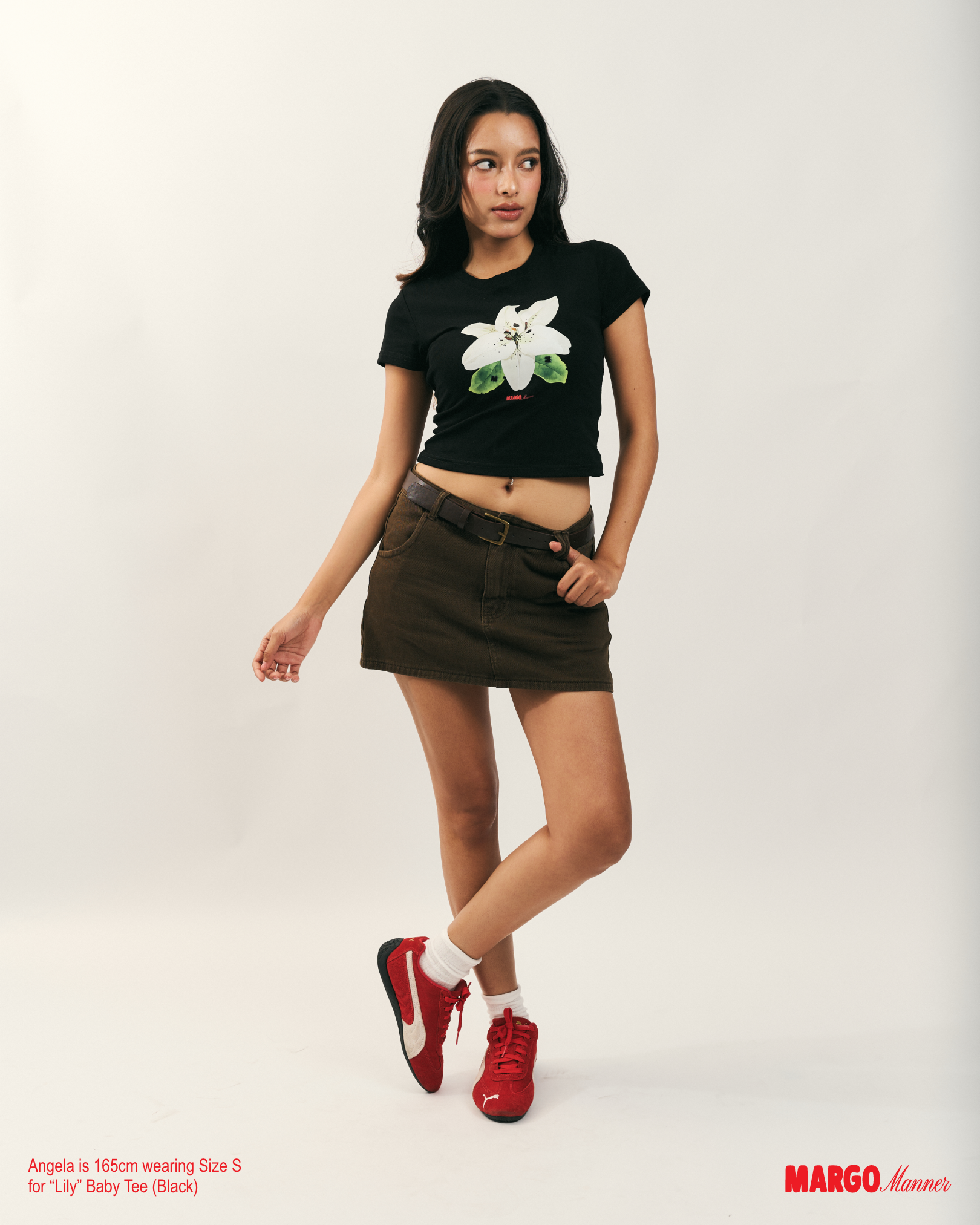 "Lily" Baby Tee (Black)