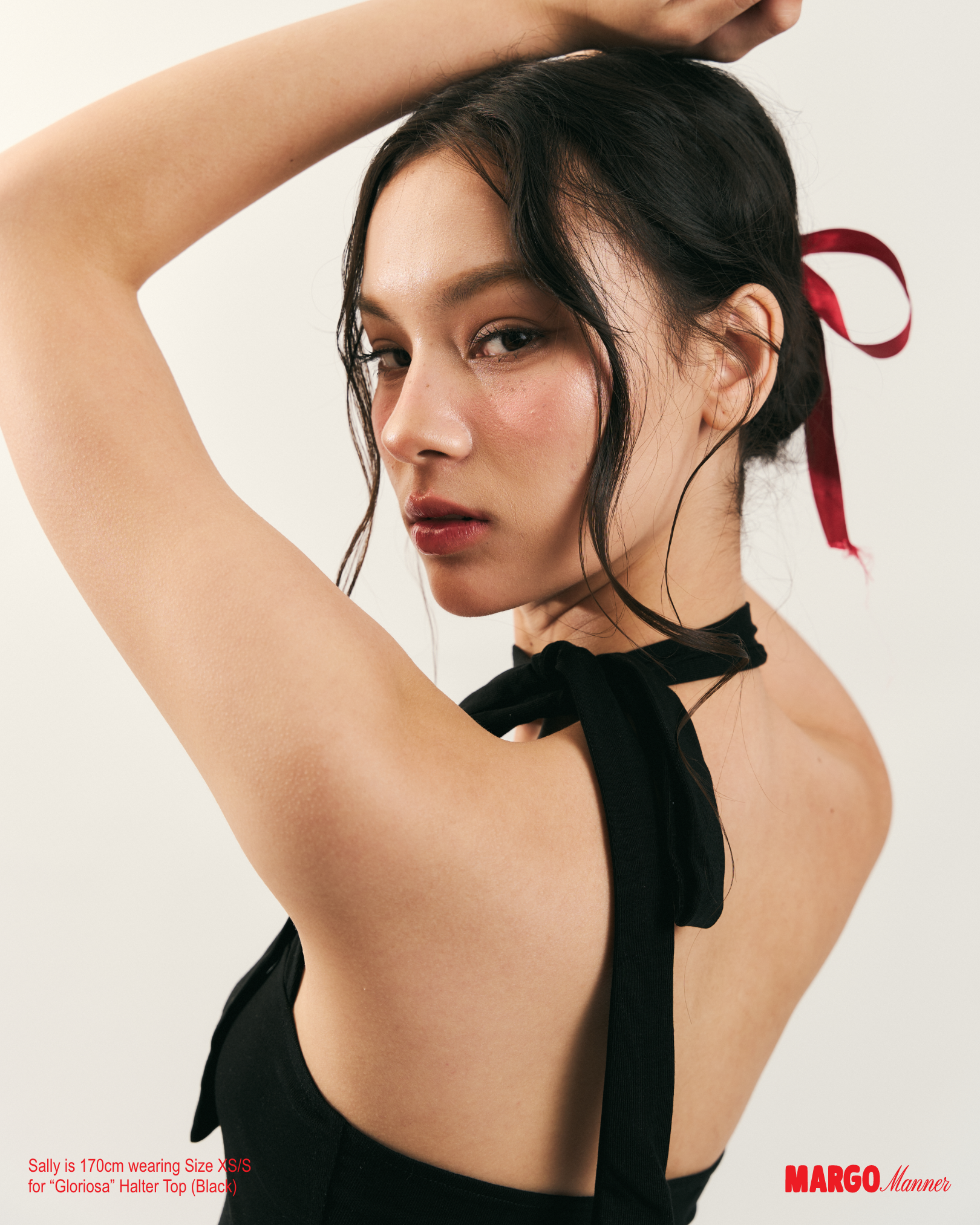 "Gloriosa" Halter Top (Black)